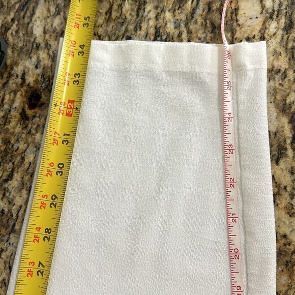 Eileen Fisher Off White Washable Stretch-Crepe Slim Fit Pants Size L - Picture 7 of 9